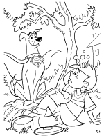 Een kleurplaat van  krypto the superdog
